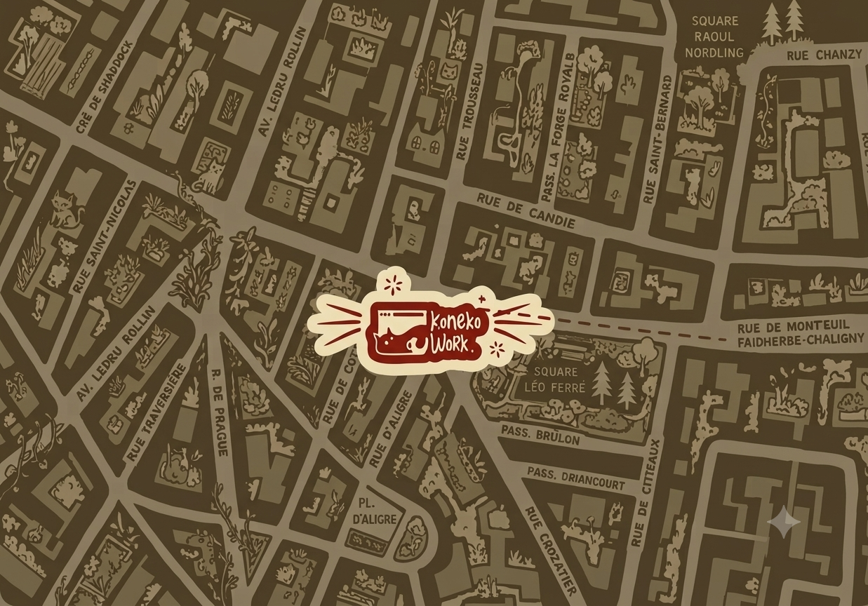 Plan illustré du quartier Aligre, Paris 12